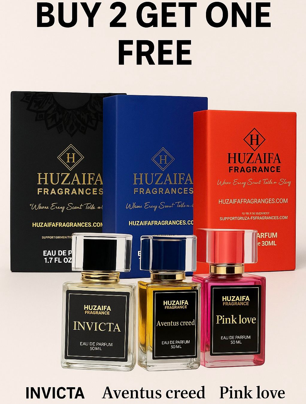 Buy 2 Get 1 FREE Perfume Bundle! - Huzaifa Fragrance
